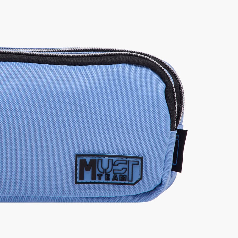 Must Pencil Case-Sustainable-2 Cmprt-1.10L (Rpet Pu) Blue \ 20X6X9 - Image 4